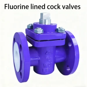 Fluorine lined cock valves