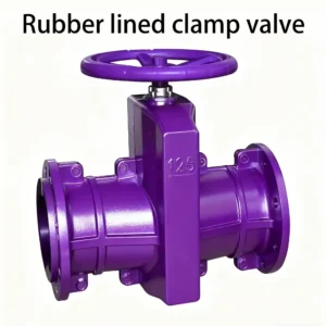 Rubber lined clamp valve