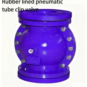 Rubber lined pneumatic tubeclip valve