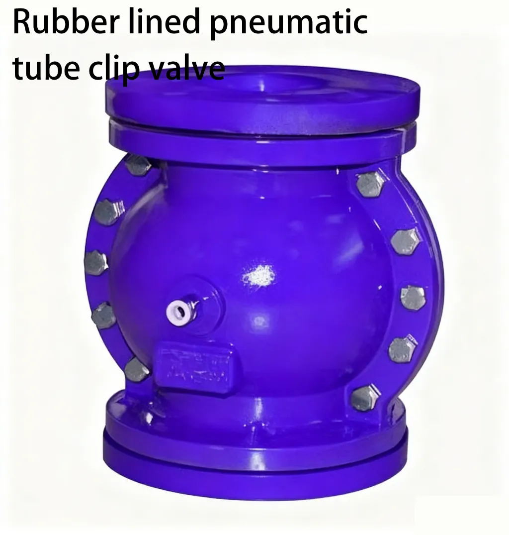 Rubber lined pneumatic tubeclip valve 1 Rubber lined pneumatic tubeclip valve